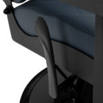 Poltrona Da Barbiere Gabbiano Bruno Con Struttura Nera Graphite 7