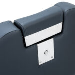 Poltrona Da Barbiere Gabbiano Bruno Con Struttura Nera Graphite 9