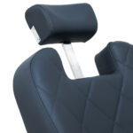 Poltrona Da Barbiere Gabbiano Bruno Con Struttura Nera Graphite 11