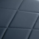 Poltrona Da Barbiere Gabbiano Bruno Con Struttura Nera Graphite 14