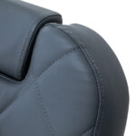 Poltrona Da Barbiere Gabbiano Bruno Con Struttura Nera Graphite 15
