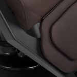 Poltrona Da Barbiere Gabbiano Bruno Con Struttura Nera Marrone 13