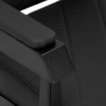 Poltrona Da Barbiere Gabbiano Bruno Con Struttura Nera Nero 5