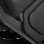 Poltrona Da Barbiere Gabbiano Bruno Con Struttura Nera Nero 13