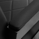 Poltrona Da Barbiere Gabbiano Bruno Con Struttura Nera Nero 17