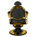 Poltrona Da Barbiere Gabbiano Giulio Gold Nero 2