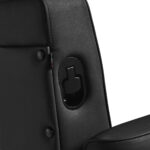 Poltrona Da Barbiere Gabbiano Levi Con Struttura Nera Nera Senza Cuciture Sullo Schienale 7