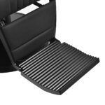 Poltrona Da Barbiere Gabbiano Levi Con Struttura Nera Nera Senza Cuciture Sullo Schienale 11