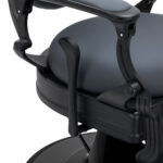 Poltrona Da Barbiere Gabbiano Niccolo Grafite Senza Bottoni 7