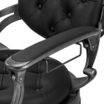 Poltrona Da Barbiere Gabbiano Niccolo Nero 9