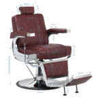 Poltrona Da Barbiere Hair System Bm88066 Bordeaux 16