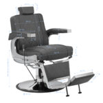 Poltrona Da Barbiere Hair System Bm88066 Grigia 16