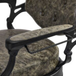 Poltrona Da Barbiere President Old Leather Green 15