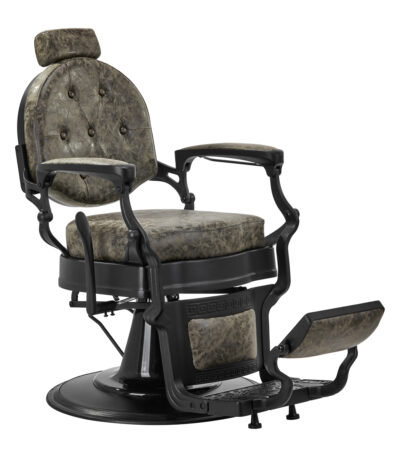 Poltrona Da Barbiere President Old Leather Green