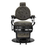 Poltrona Da Barbiere President Old Leather Green 3