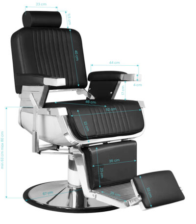 Poltrona Da Barbiere Royal X Black Hair System