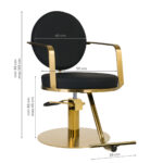 Poltrona Da Parrucchiere Gabbiano Arras Nero Oro 5