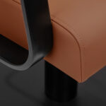 Poltrona Da Parrucchiere Gabbiano Porto Nero Arancio 5