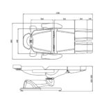 Poltrona Estetica Elettrica Azzurro 869As Pedi 5 Motori Rotativi Grigio 12
