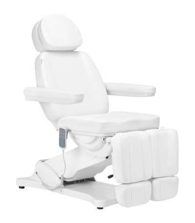Poltrona Estetica Elettrica Sillon Classic 3 Motori Con Supporto Per Pedicure Bianco