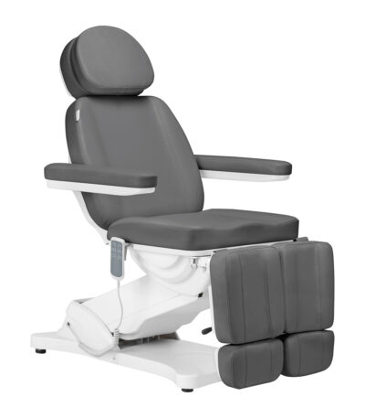 Poltrona Estetica Elettrica Sillon Classic 3 Motori Con Supporto Per Pedicure Grigio