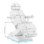 Poltrona Estetica Elettrica Sillon Luxury 3 Motori Bianca 16