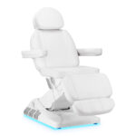 Poltrona Estetica Elettrica Sillon Luxury 3 Motori Comando A Pedale Bianco