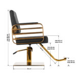 Poltrona Parrucchiere Gabbiano Avila Black Gold 6