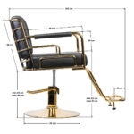 Poltrona Parrucchiere Gabbiano Prato Gold - Nero 5