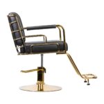 Poltrona Parrucchiere Gabbiano Prato Gold - Nero 1