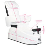 Poltrona Pedicure Spa As-122 Bianca Con Funzione Massaggio 9