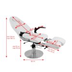 Poltrona Podologica Idraulica Azzurro 713A Bianca 3