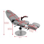 Poltrona Podologica Idraulica Azzurro 713A Grigia 3