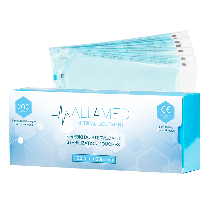 Sacchetti Autoclavabili All4Med 100 Mm X 230 Mm 200 Pezzi Sacchetti Autoclavabili All4Med 100 Mm X 230 Mm 200 Pezzi