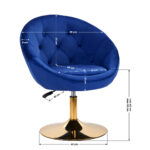 Sedia Girevole 4Rico Qs-Bl12G Blu Navy 8