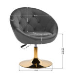 Sedia Girevole 4Rico Qs-Bl12G Grigia 8