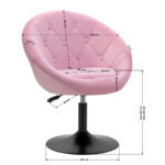 Sedia Girevole 4Rico Qs-Bl12G Rosa 8