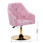 Sedia Girevole 4Rico Qs-Bl14G Rosa 8