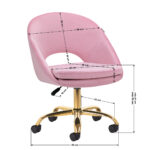 Sedia Girevole 4Rico Qs-Mf18G Rosa 7