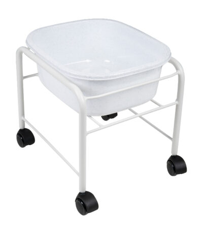 Semplice Vassoio Per Pedicure Con Ruote Bianche