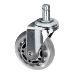 Set Di 5 Ruote Per Sgabello A Pressione In Argento Roll Speed 1