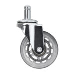 Set Di 5 Ruote Per Sgabello A Pressione In Argento Roll Speed 2