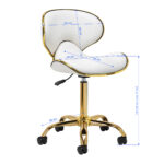 Sgabello Cosmetico Gabbiano Q-4599G Bianco 7