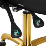 Sgabello Cosmetico Giovanni 1004 Oro Nero 5