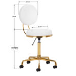 Sgabello Cosmetico H5 Bianco Oro 5