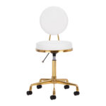 Sgabello Cosmetico H5 Bianco Oro 1