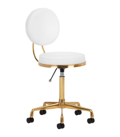Sgabello Cosmetico H5 Bianco Oro