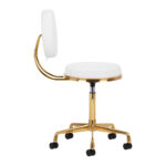 Sgabello Cosmetico H5 Bianco Oro 3