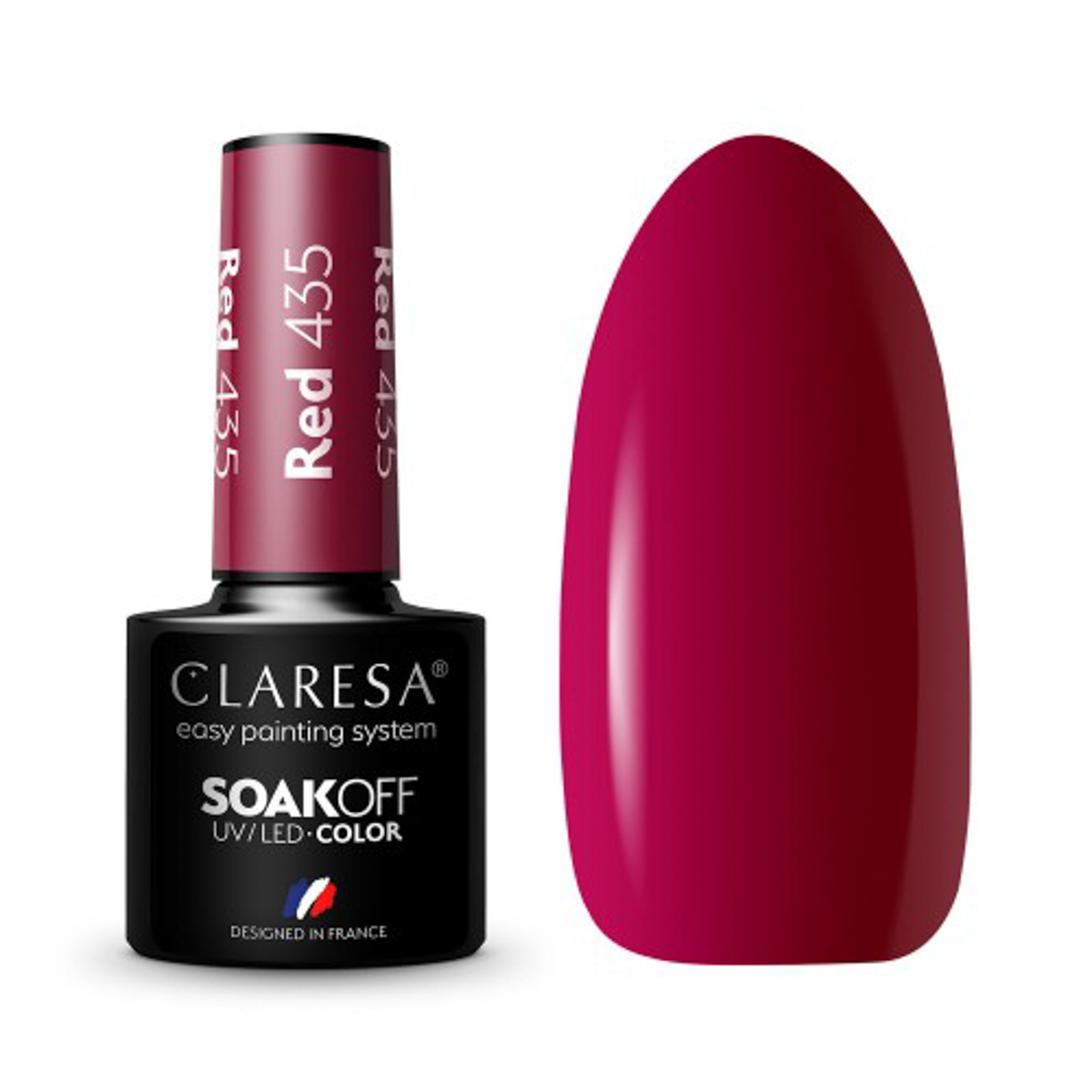 Smalto Ibrido Claresa Rosso 435 -5G Smalto Ibrido Claresa Rosso 435 -5G