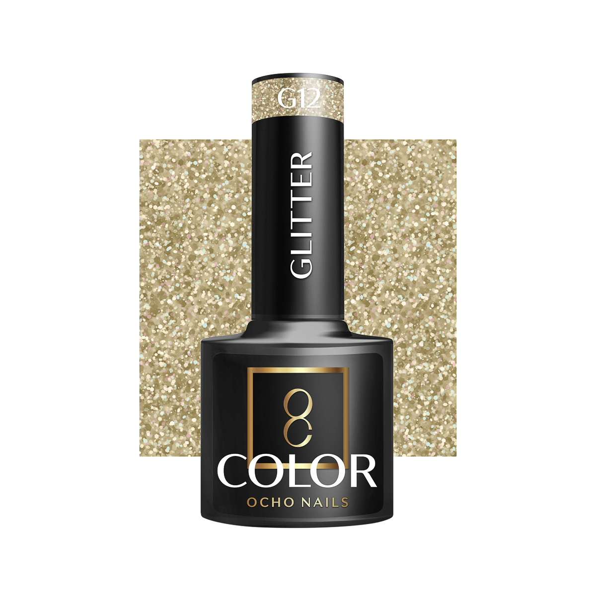 Smalto Ibrido Ocho Nails Glitter G12 -5 G Smalto Ibrido Ocho Nails Glitter G12 -5 G